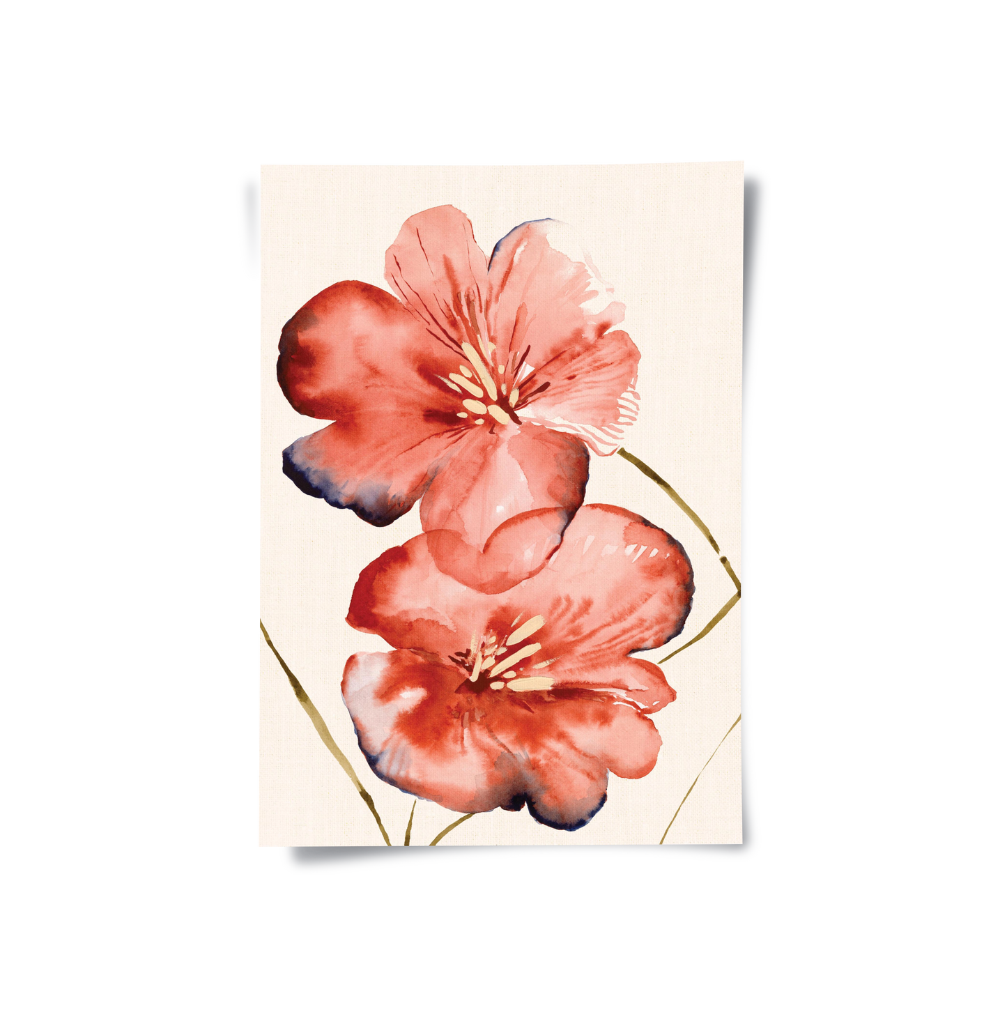 2Abstract Coral Flower - Poster