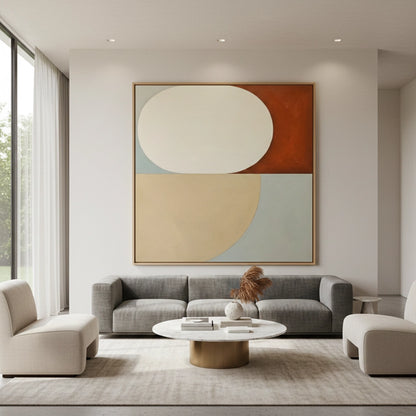 Abstract Earth Tone Shapes Painting #AETS330