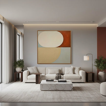 Abstract Earth Tone Shapes Painting #AETS330