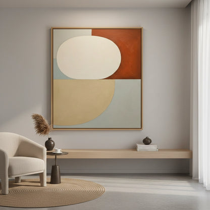 Abstract Earth Tone Shapes Painting #AETS330