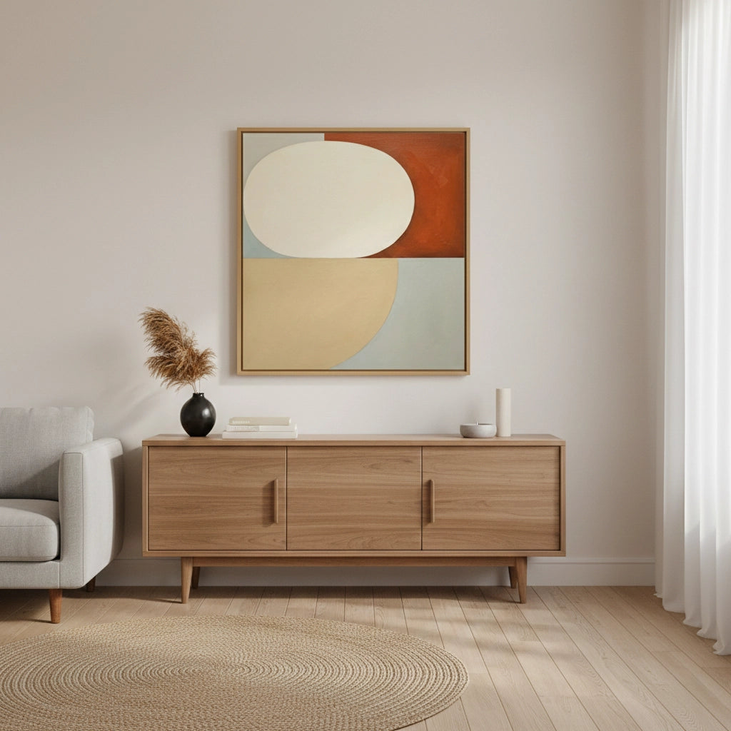 2Abstract Earth Tone Shapes Painting #AETS330
