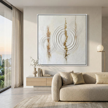 Modern 'Abstract Echoes' ceramic vase with a repetitive etched pattern, an elegant shelf accessory for a high-end Middle Eastern home.