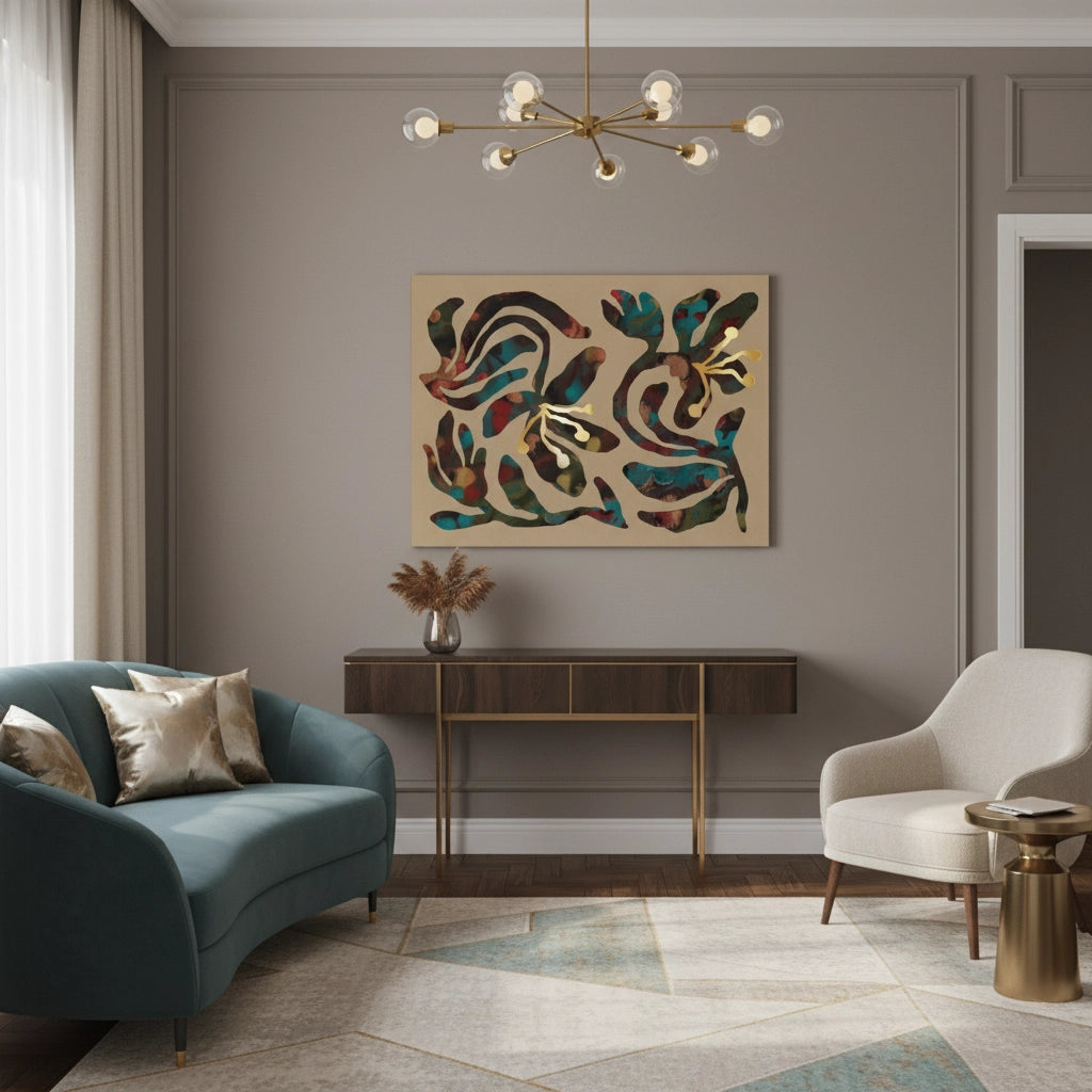 Abstract Floral - Canvas - Jasmineart.ae