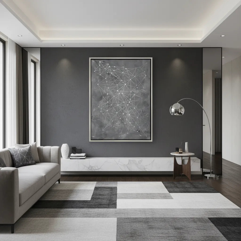 Abstract Geometric Network - Canvas - Jasmineart.ae