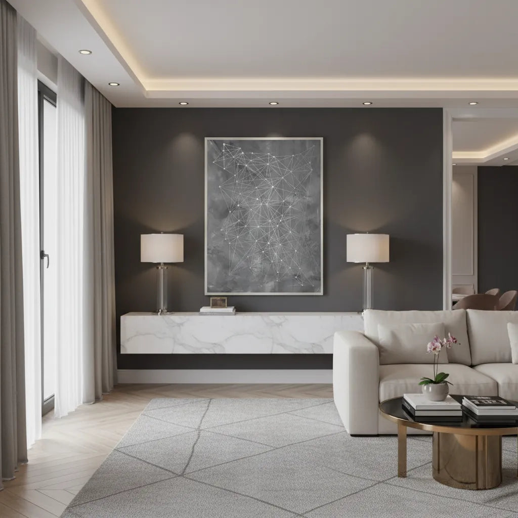 2Abstract Geometric Network - Fine Art