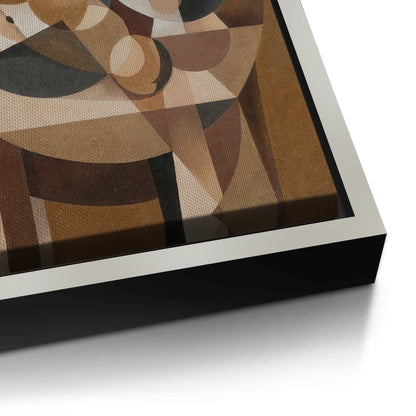 Abstract Geometric Vase and Fruit - Canvas