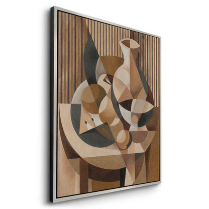 Abstract Geometric Vase and Fruit - Canvas