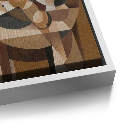 Abstract Geometric Vase and Fruit - Canvas