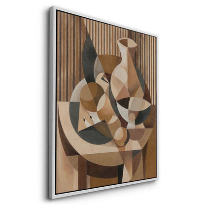 Abstract Geometric Vase and Fruit - Canvas