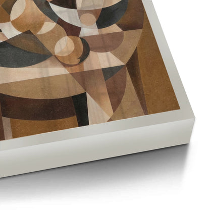 Abstract Geometric Vase and Fruit - Fine Art