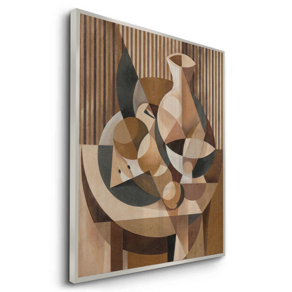 Abstract Geometric Vase and Fruit - Fine Art