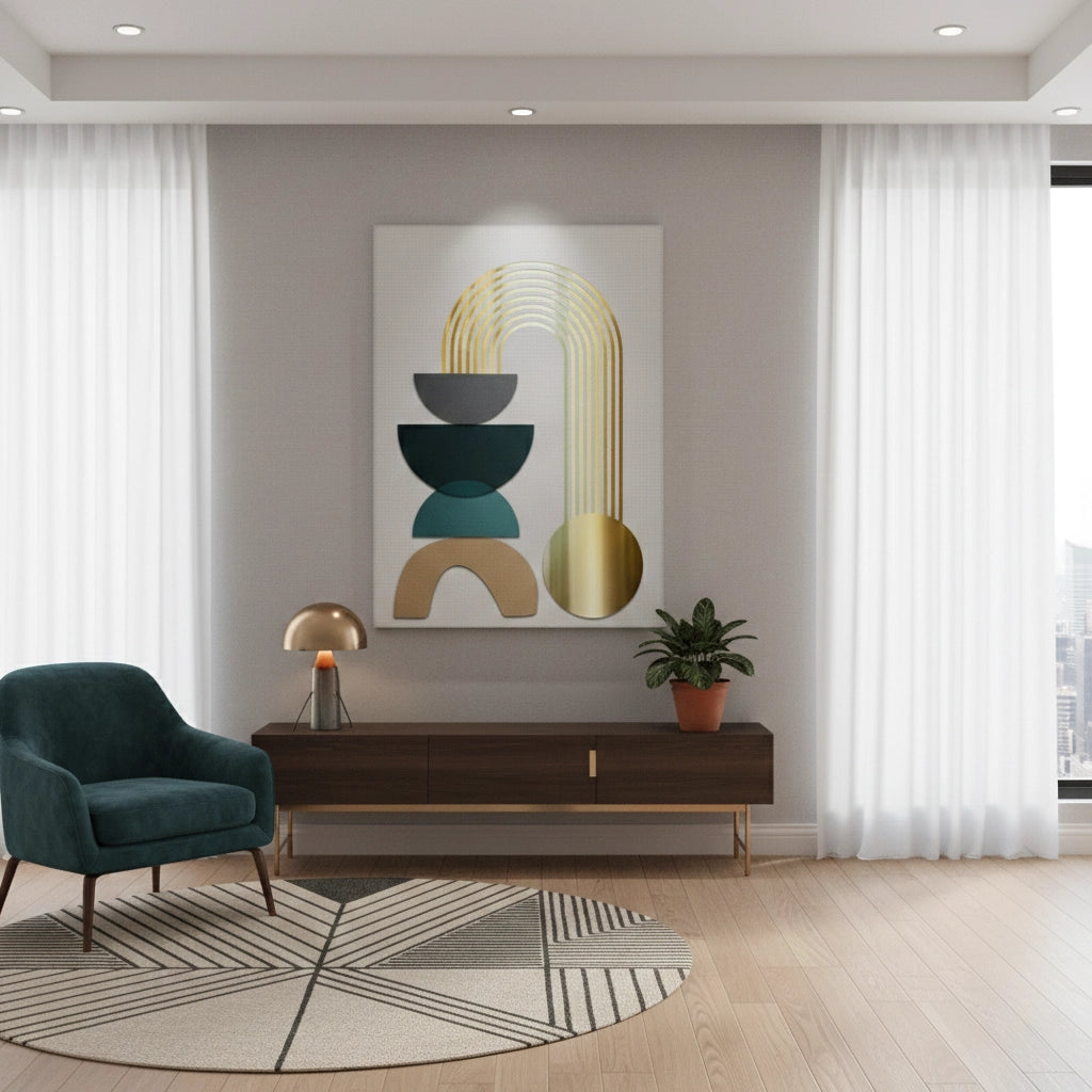 Abstract Golden Arch - Canvas