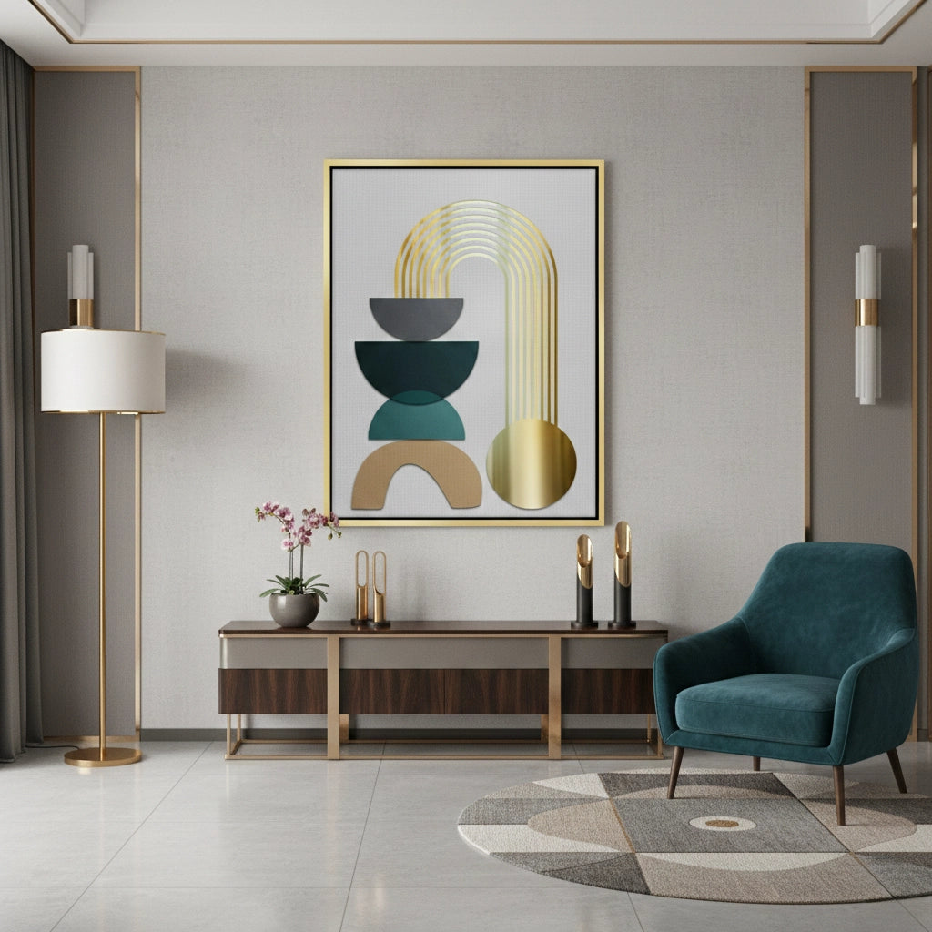 Abstract Golden Arch - Canvas