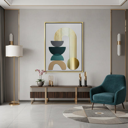 Abstract Golden Arch - Canvas