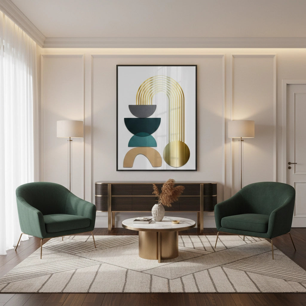 2Abstract Golden Arch - Fine Art