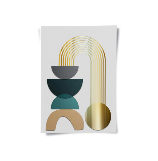 Abstract Golden Arch - Poster