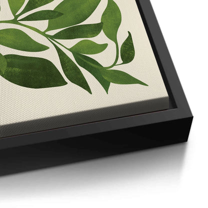 Abstract Green Leaf - Canvas