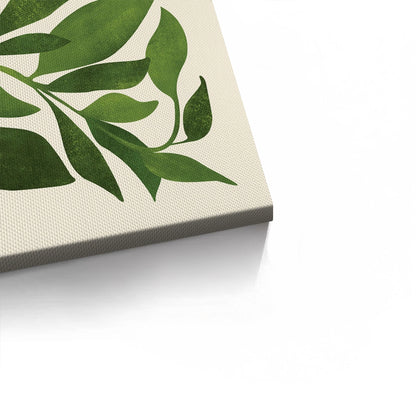 Abstract Green Leaf - Canvas