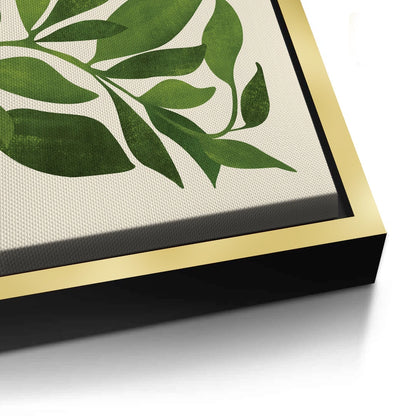 Abstract Green Leaf - Canvas