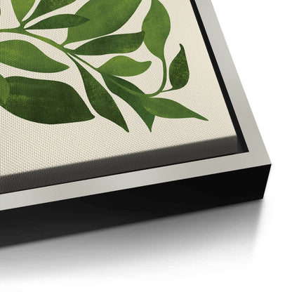 Abstract Green Leaf - Canvas