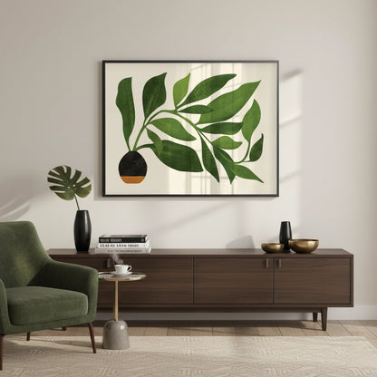 Abstract Green Leaf - Fine Art