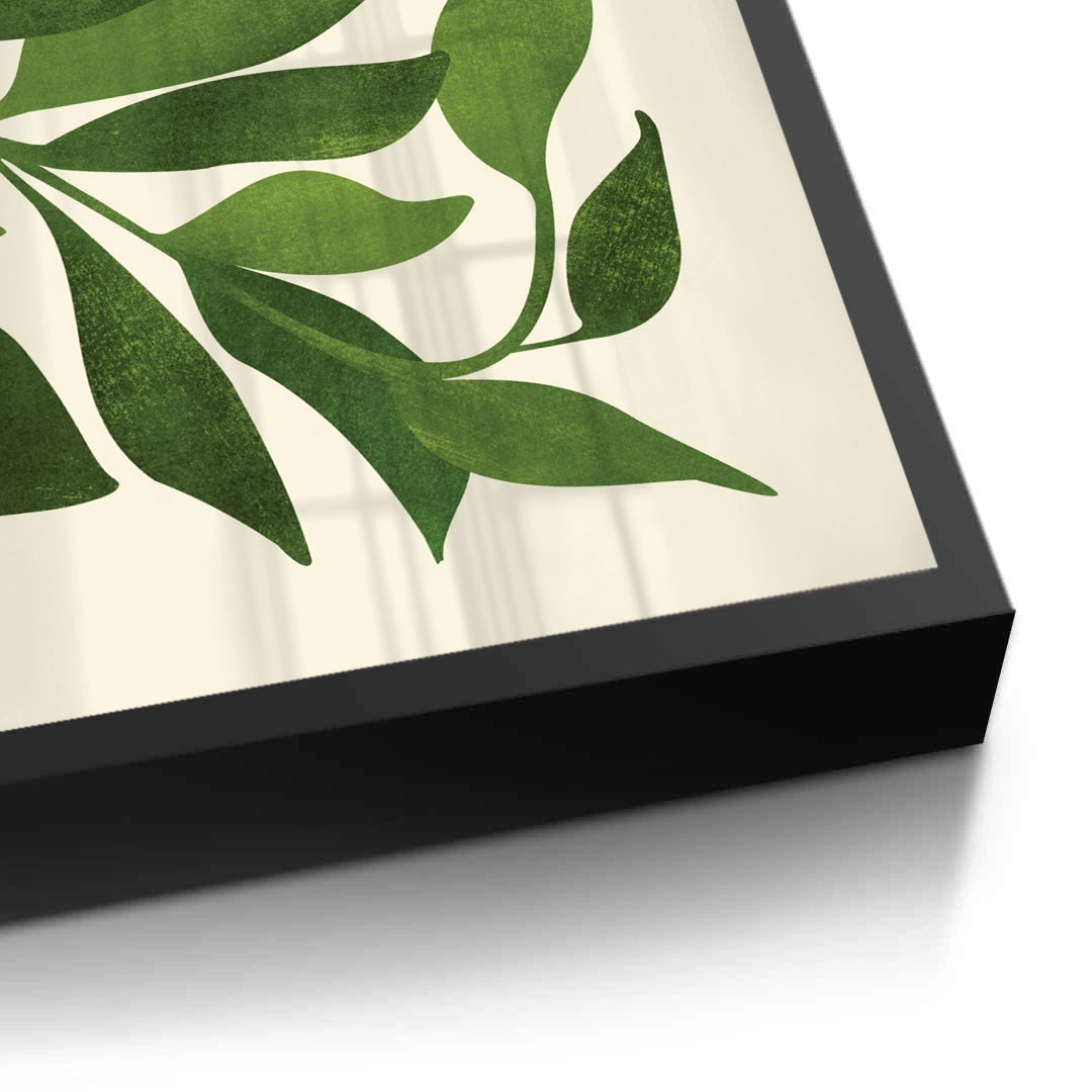 2Abstract Green Leaf - Fine Art