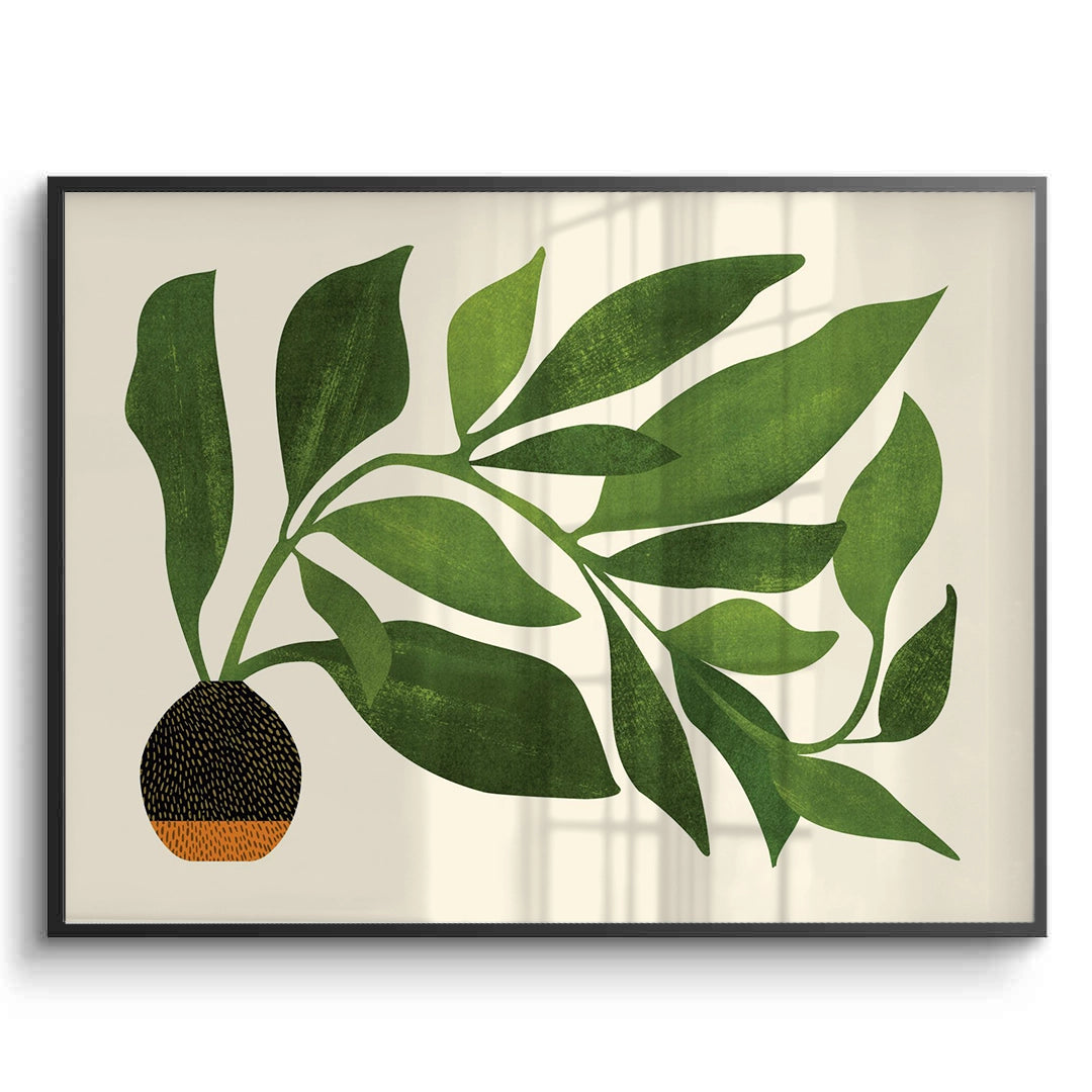 2Abstract Green Leaf - Fine Art