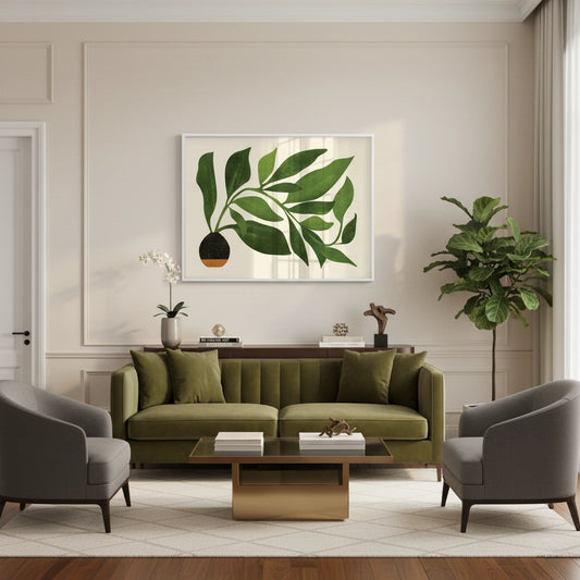 Abstract Green Leaf - Fine Art