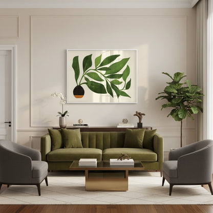 Abstract Green Leaf - Fine Art