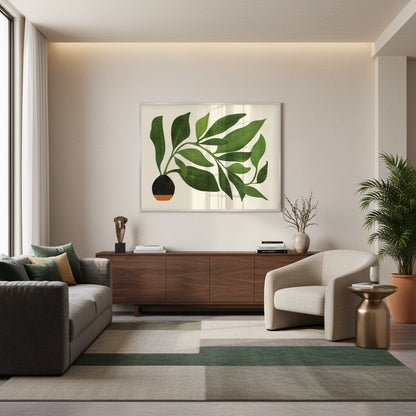 Abstract Green Leaf - Fine Art