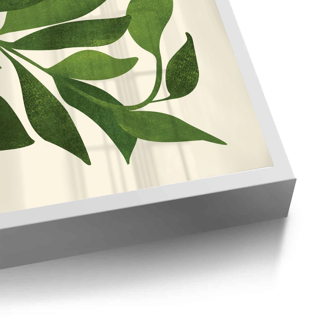 2Abstract Green Leaf - Fine Art