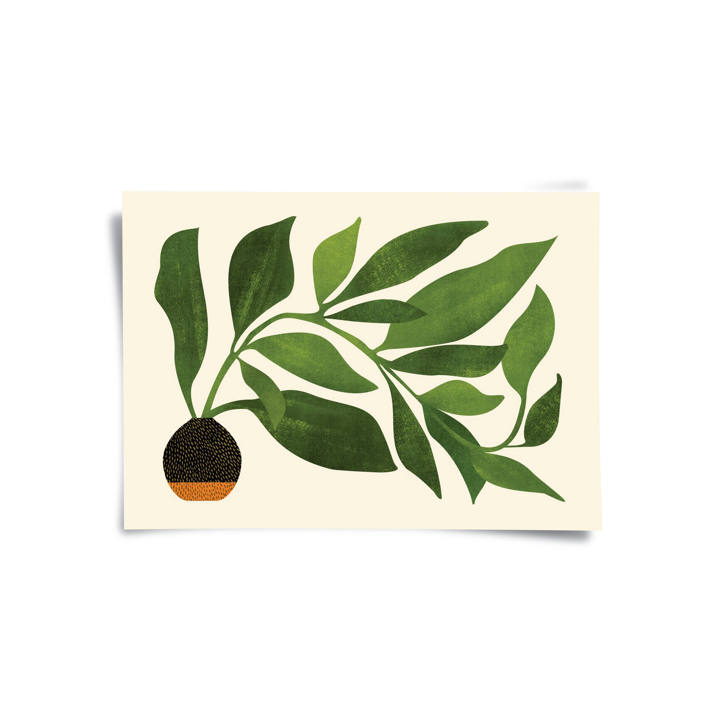 2Abstract Green Leaf - Poster