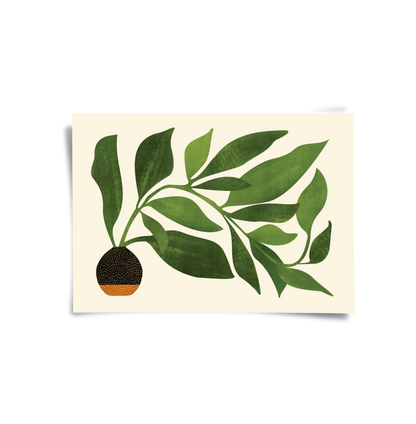 Abstract Green Leaf - Poster