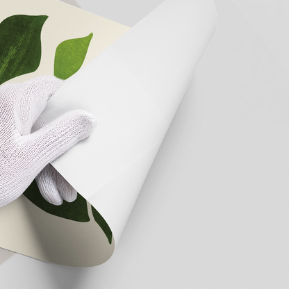 Abstract Green Leaf - Poster