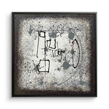 Abstract Grey Drip Painting #AGDR220