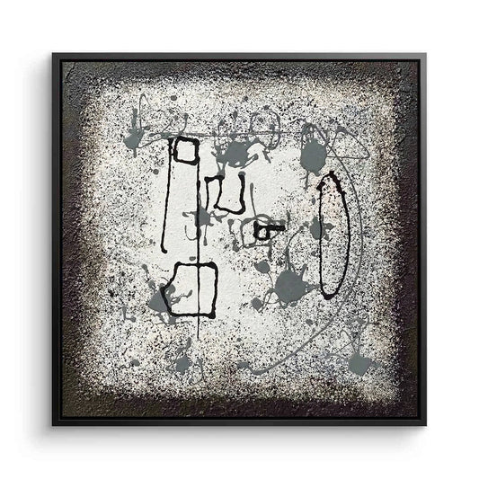 Abstract Grey Drip Painting #AGDR220