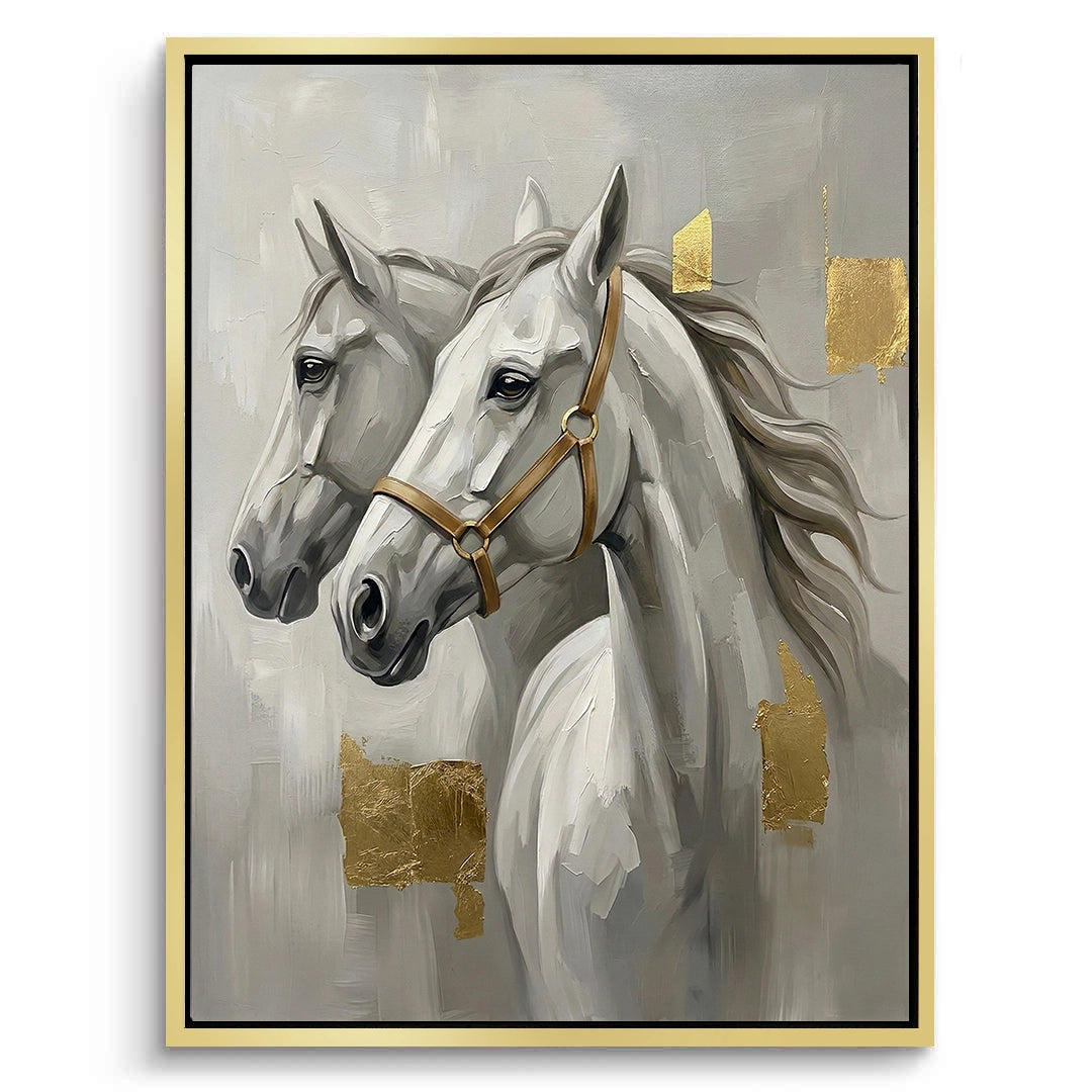 2Abstract Grey Horse Duo #MAIN880