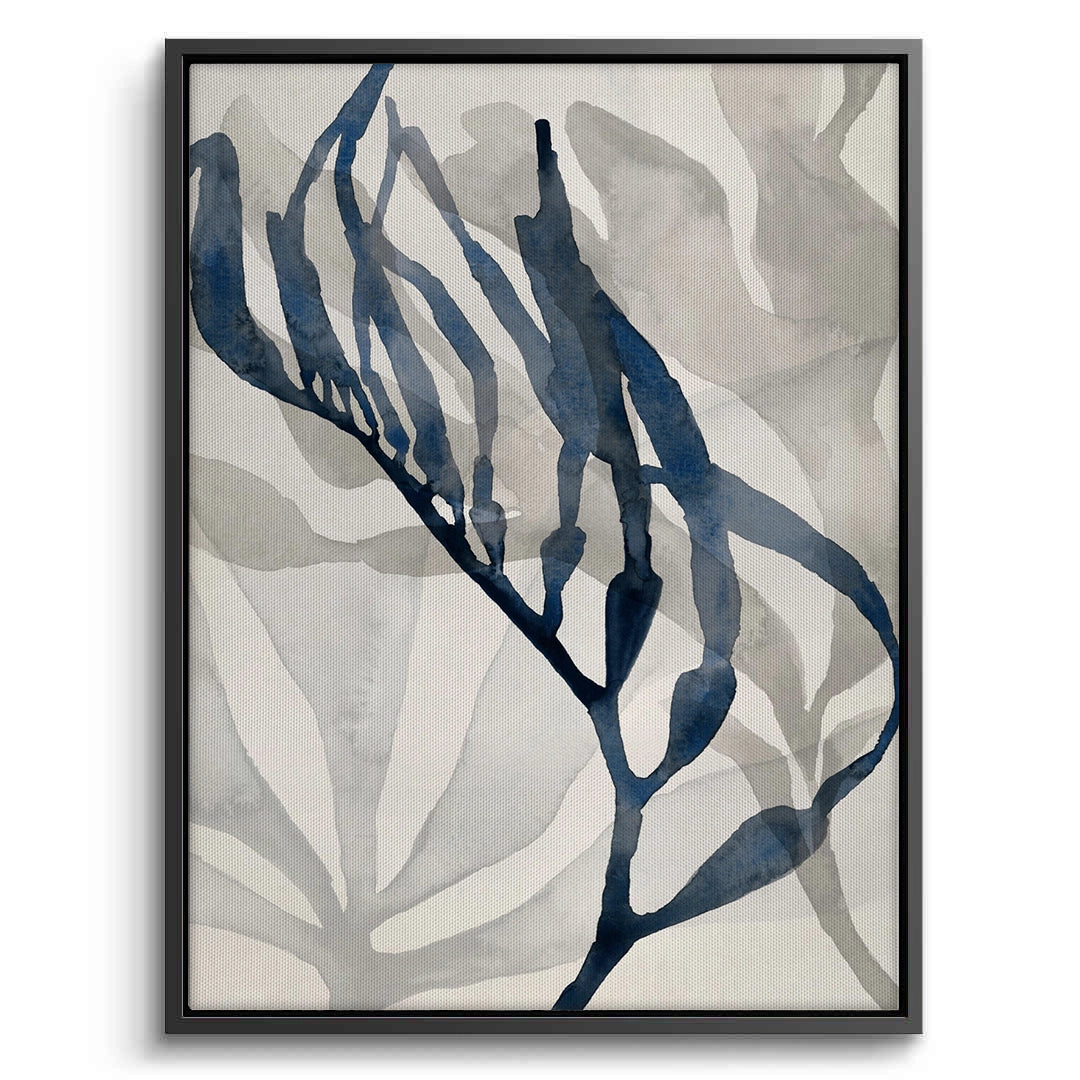 2Abstract Indigo Seaweed - Canvas