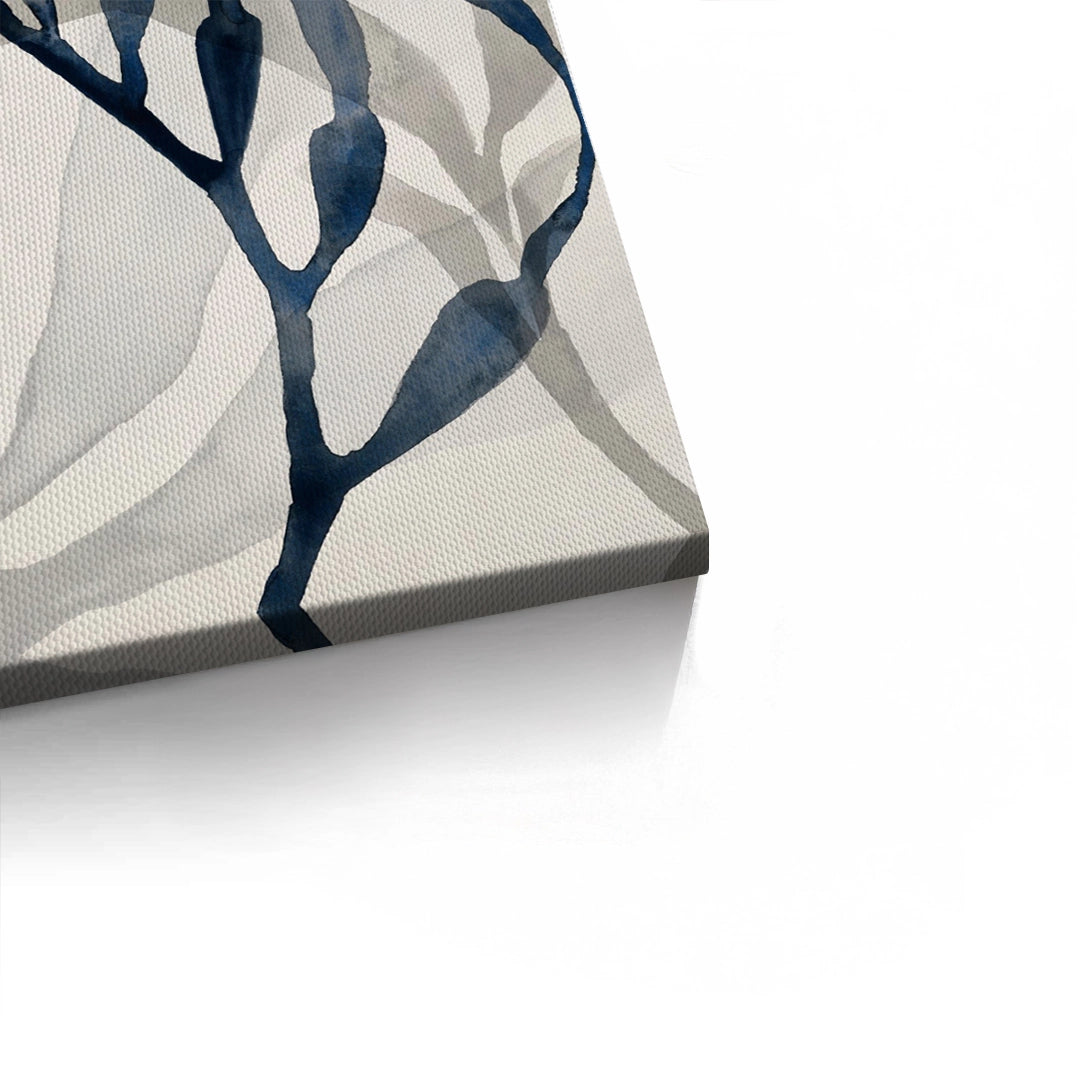 2Abstract Indigo Seaweed - Canvas