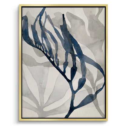 Abstract Indigo Seaweed - Canvas