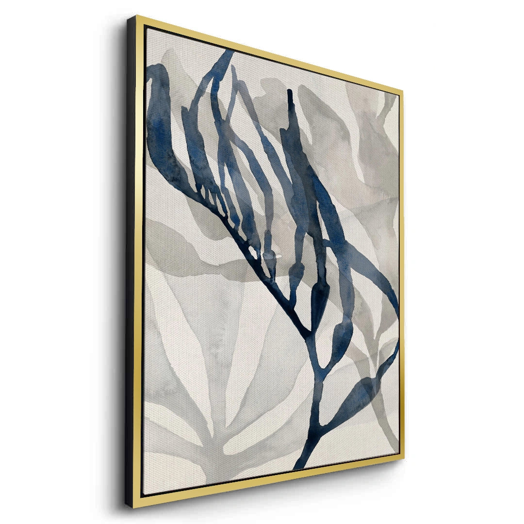 2Abstract Indigo Seaweed - Canvas