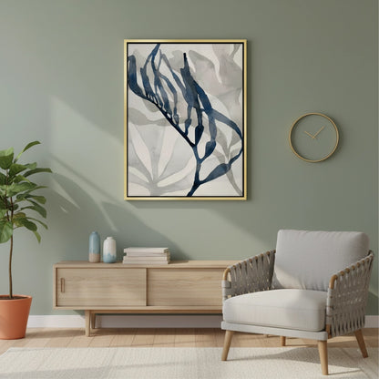 Abstract Indigo Seaweed - Canvas