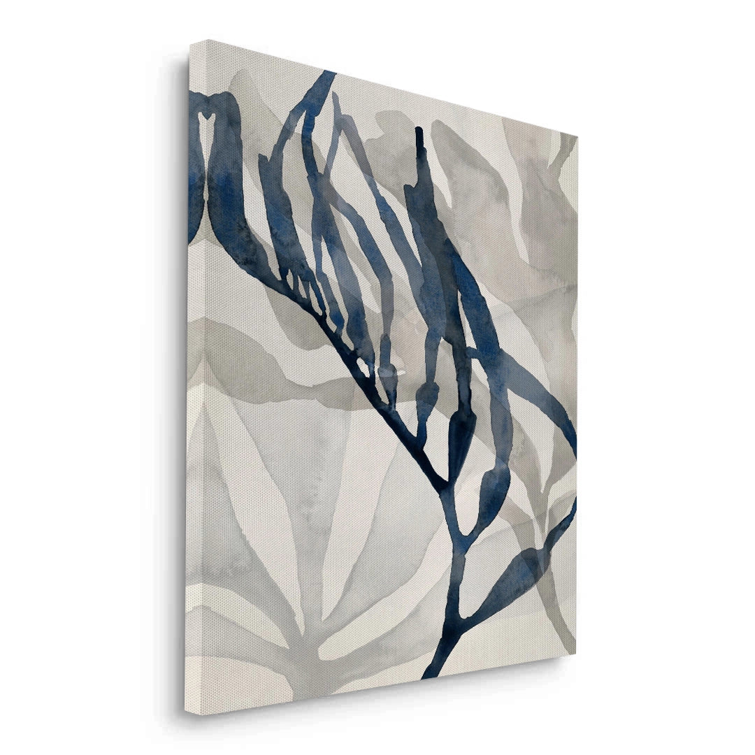 2Abstract Indigo Seaweed - Canvas