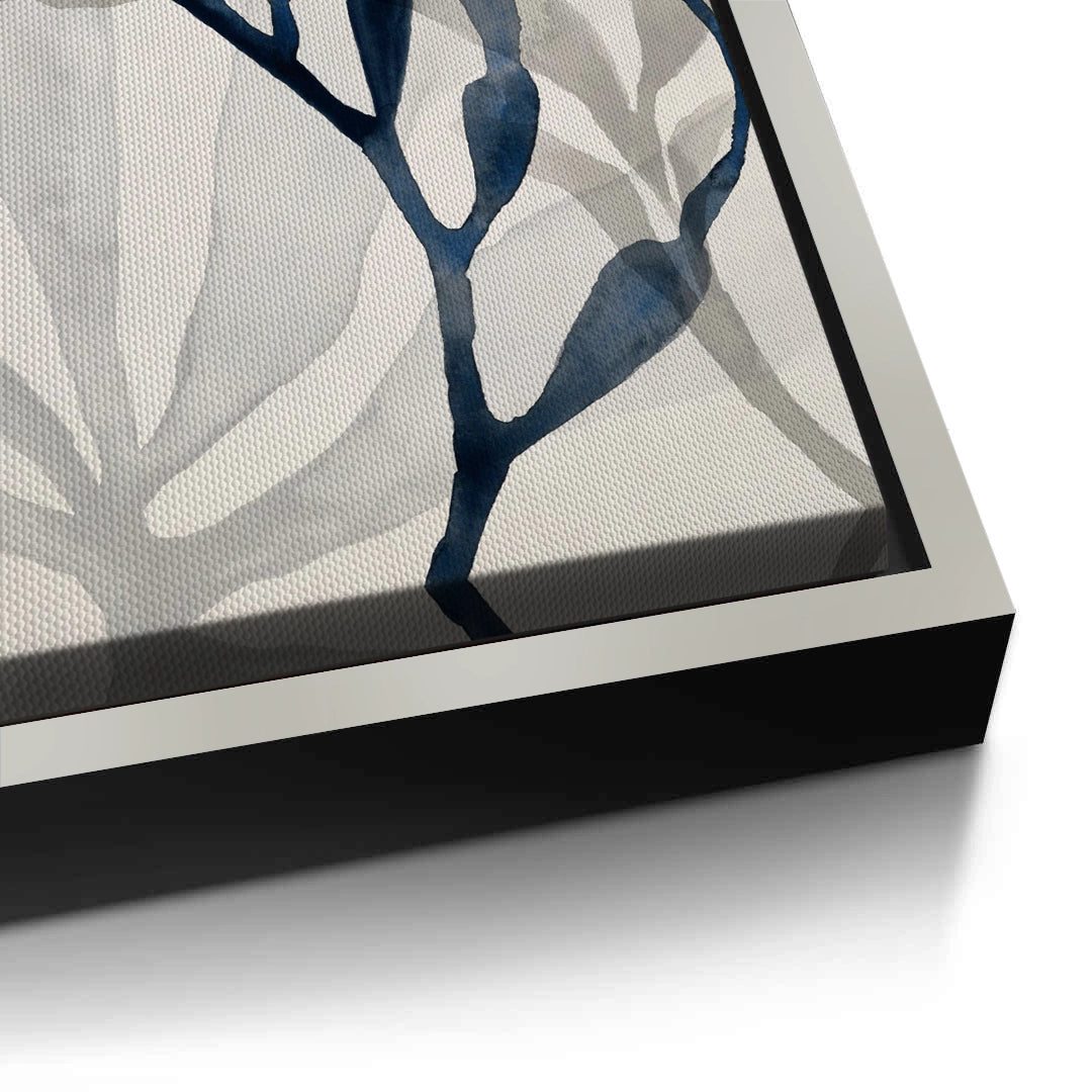 2Abstract Indigo Seaweed - Canvas