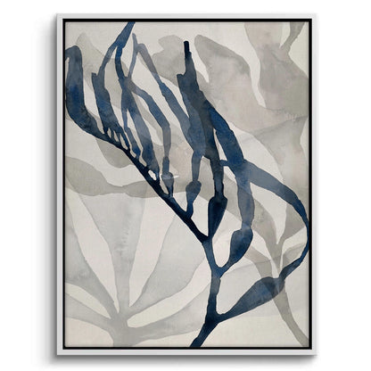 Abstract Indigo Seaweed - Canvas