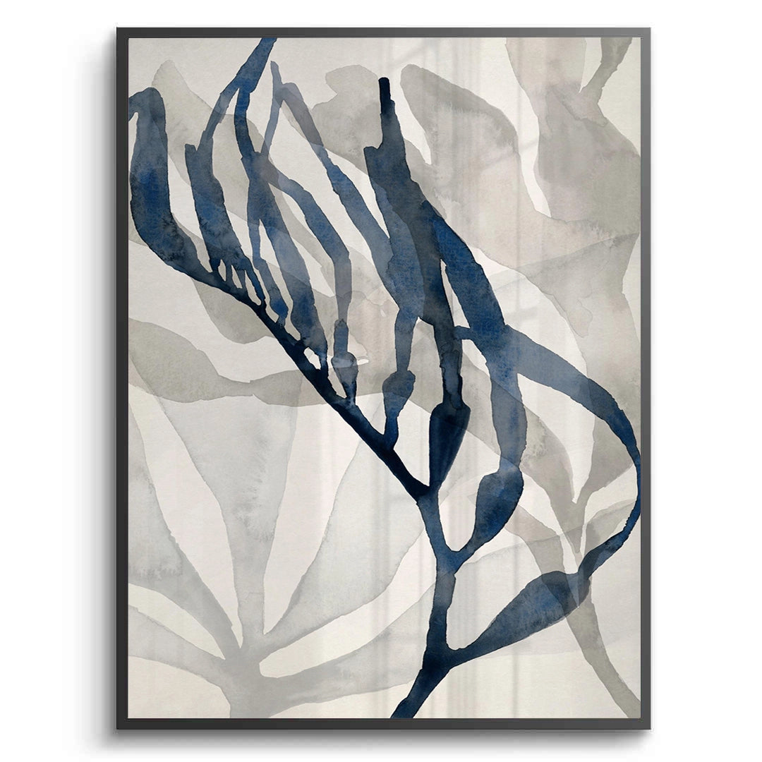 2Abstract Indigo Seaweed - Fine Art