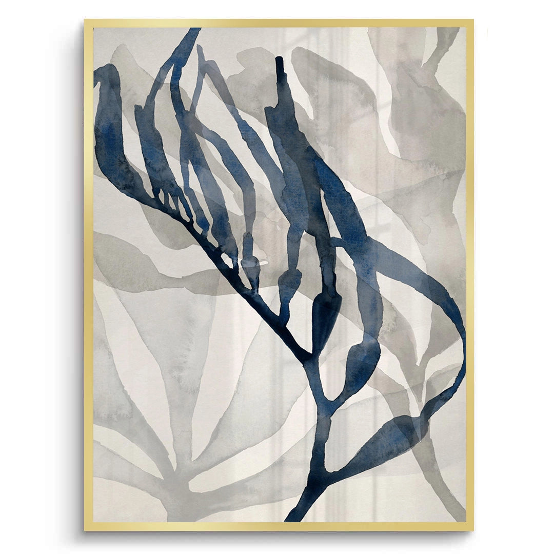 2Abstract Indigo Seaweed - Fine Art
