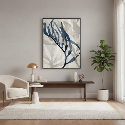 Abstract Indigo Seaweed - Fine Art