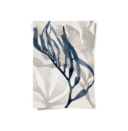 Abstract Indigo Seaweed - Poster