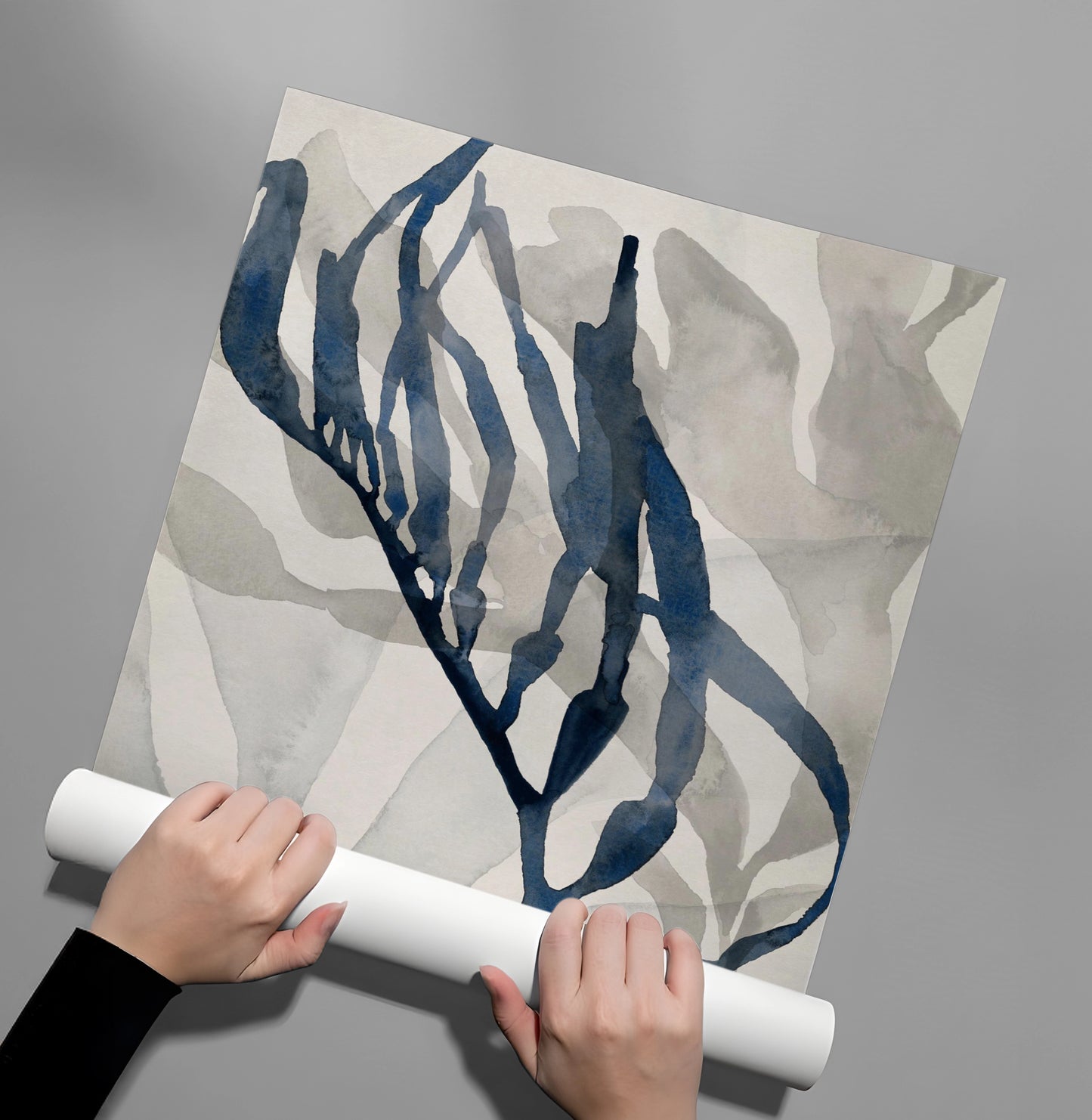 2Abstract Indigo Seaweed - Poster